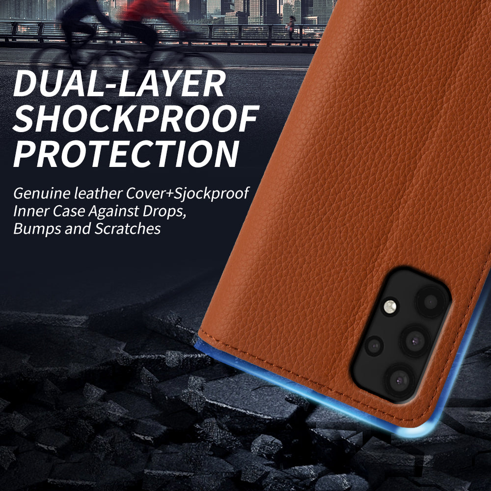 For Samsung Galaxy A33 5G Genuine Cow Leather Wallet Stand Cover Full Protection Phone Flip Case For Samsung Galaxy A33 5G Genuine Cow Leather Wallet Stand Cover Full Protection Phone Flip Case